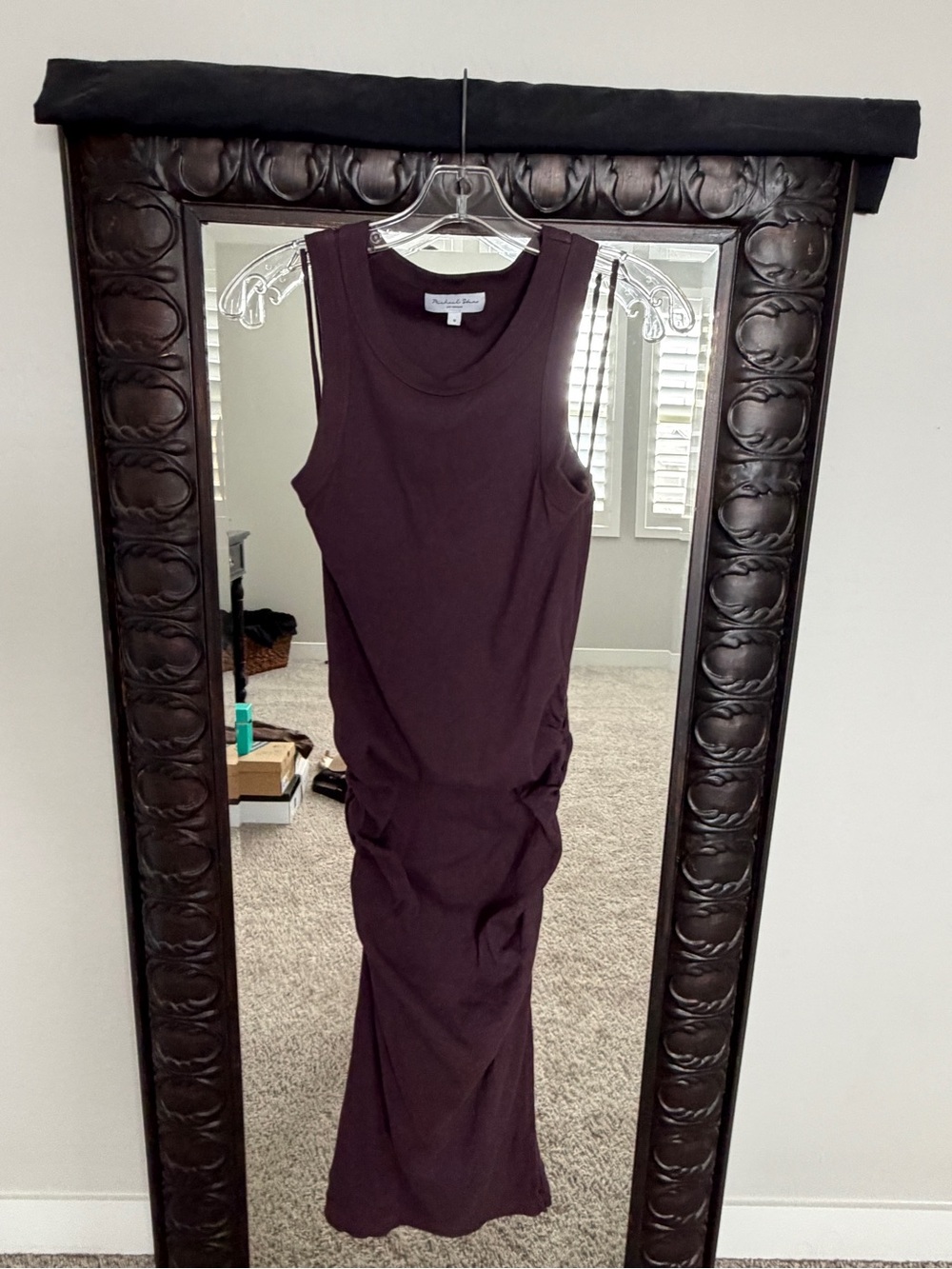 Michael Stars Sleeveless Ruched Maxi Dress
